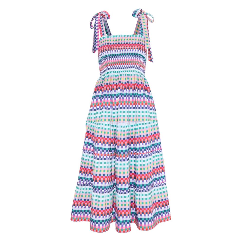 Hill House Home Smocked Multicolor Ribbon Ellie Dress Size S